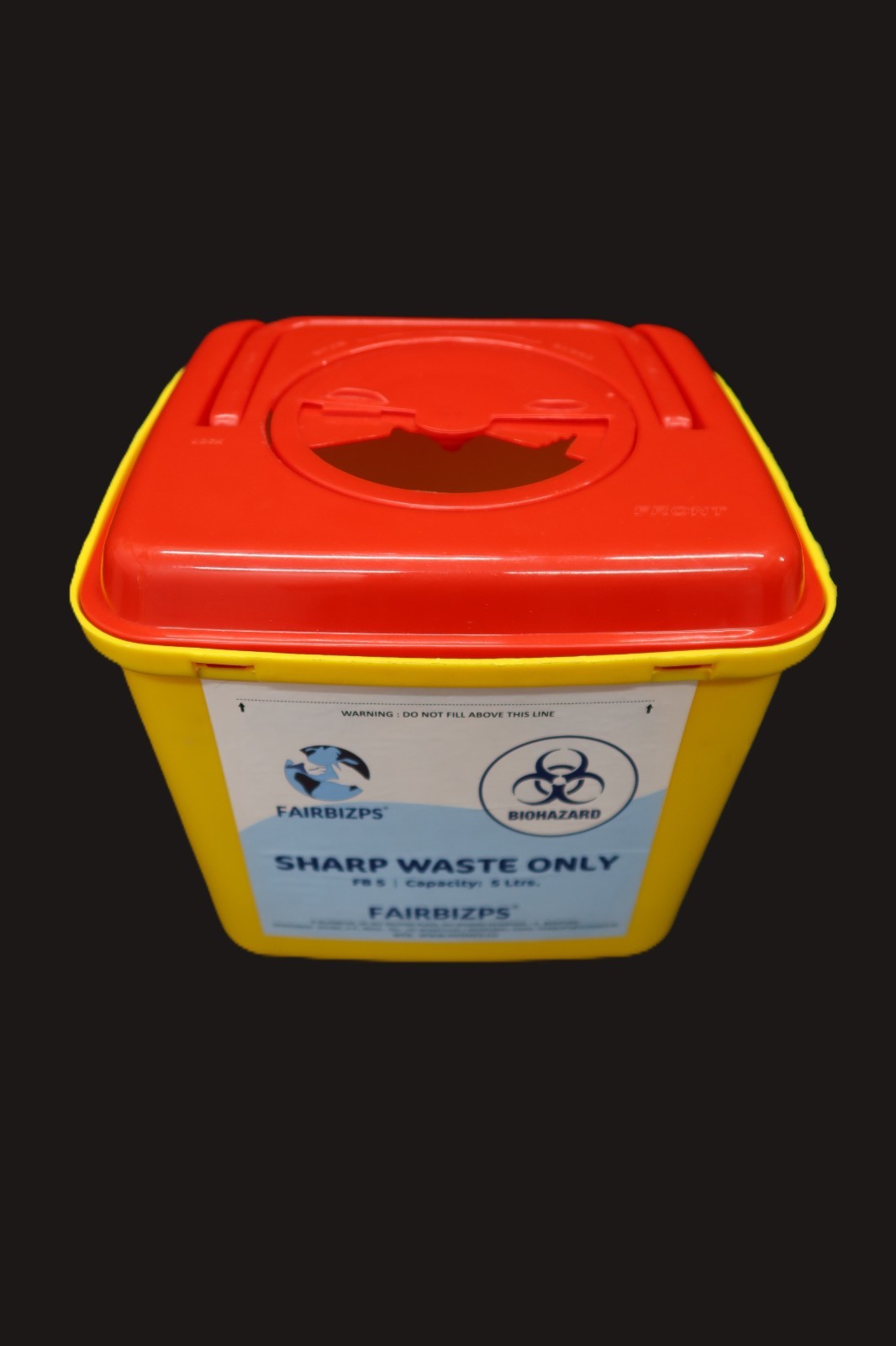 5 Liter Yellow Sharp Container for Medical Waste Disposal | Puncture