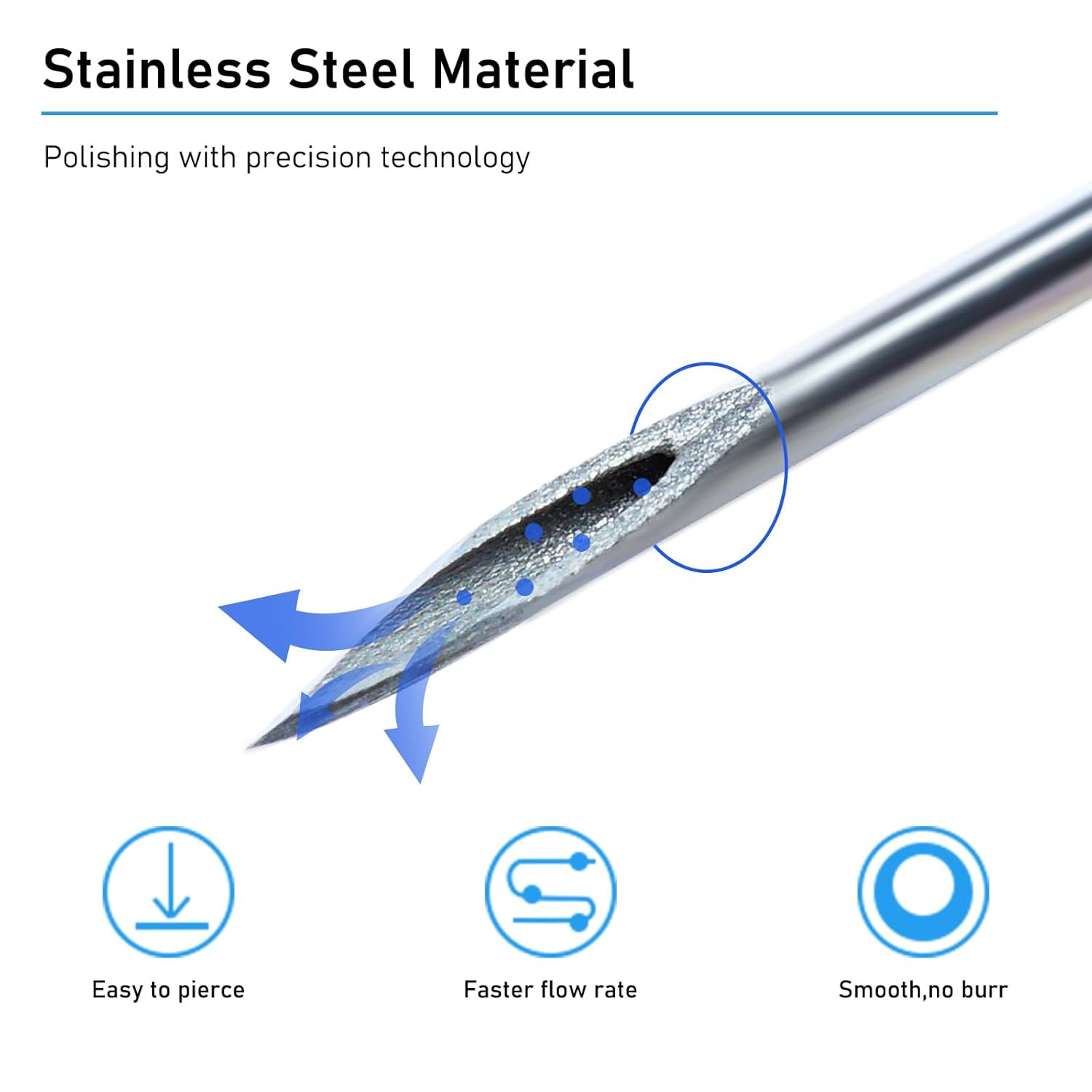 100 Pack 23G 1 Inch Lab Needls, Disposable Luer Lock Sterile Supplies