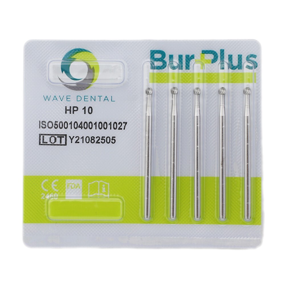 WAVE Dental Carbide Burs Straight Handpiece Bur Round HP #1/4 4 6 8 10 44.5mm