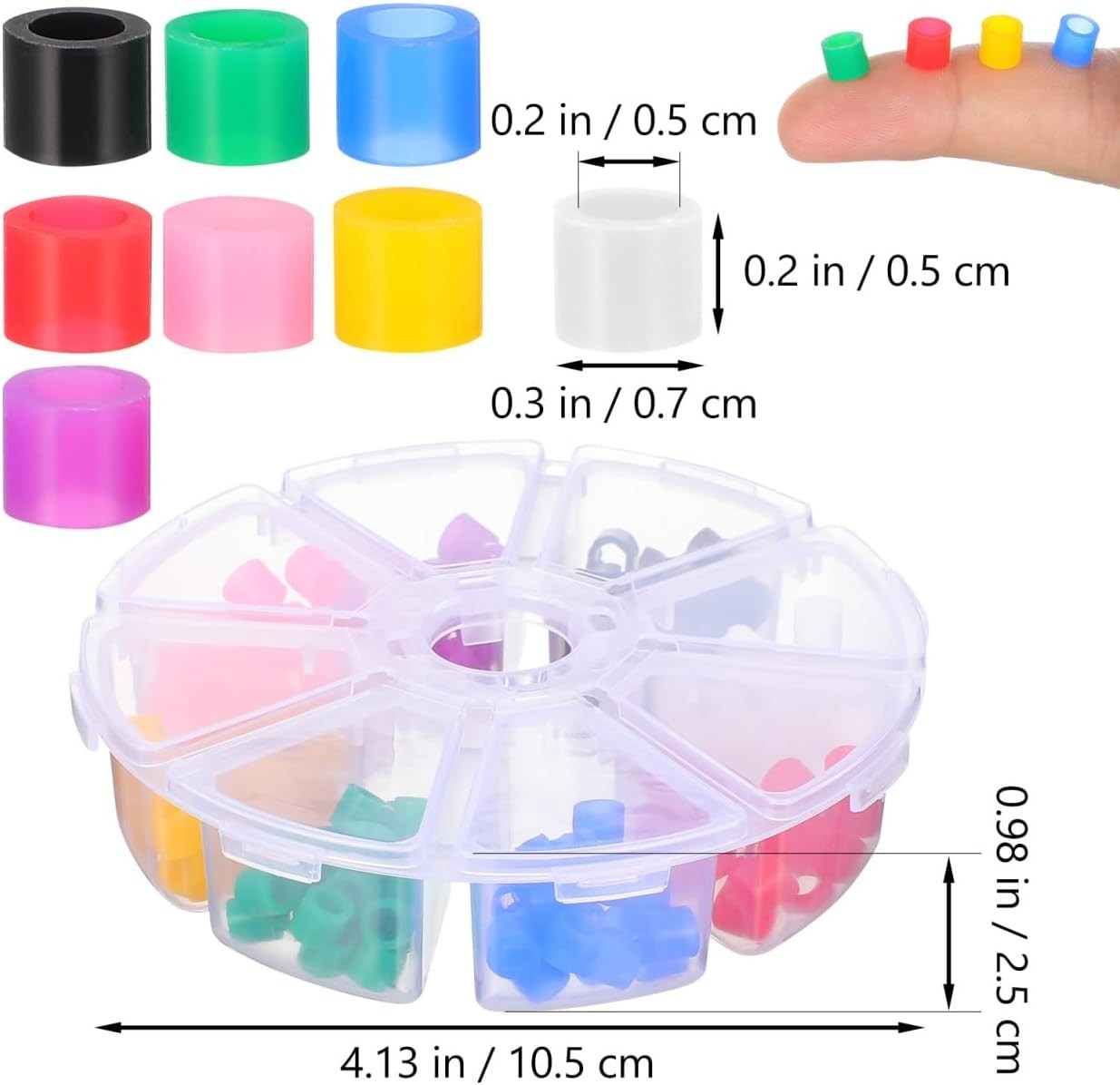 160pcs Dental Code Rings Autoclavable Silicone Instrument Identification Ring…