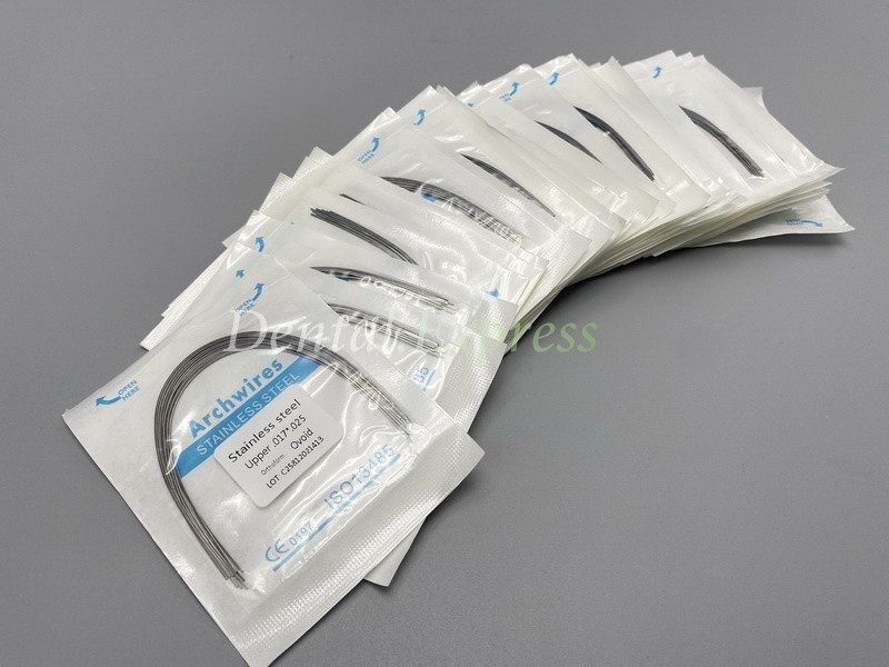 Dental S.S Orthodontic Arch Wire Stainless Steel Round Rectangular Ovoid Form