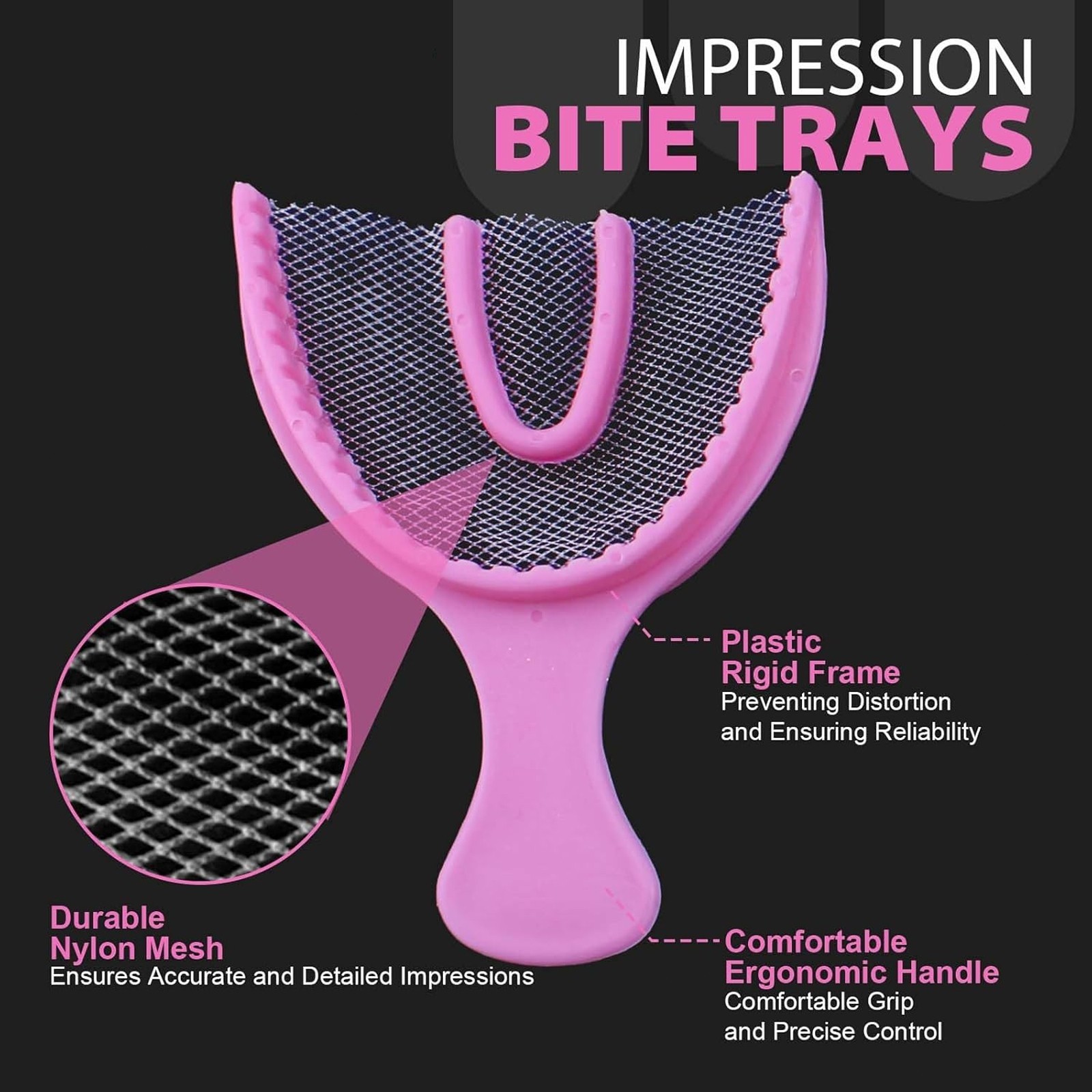 Dental Impression Bite Registration Triple Trays – Full Arch(30 Pcs/Bag)