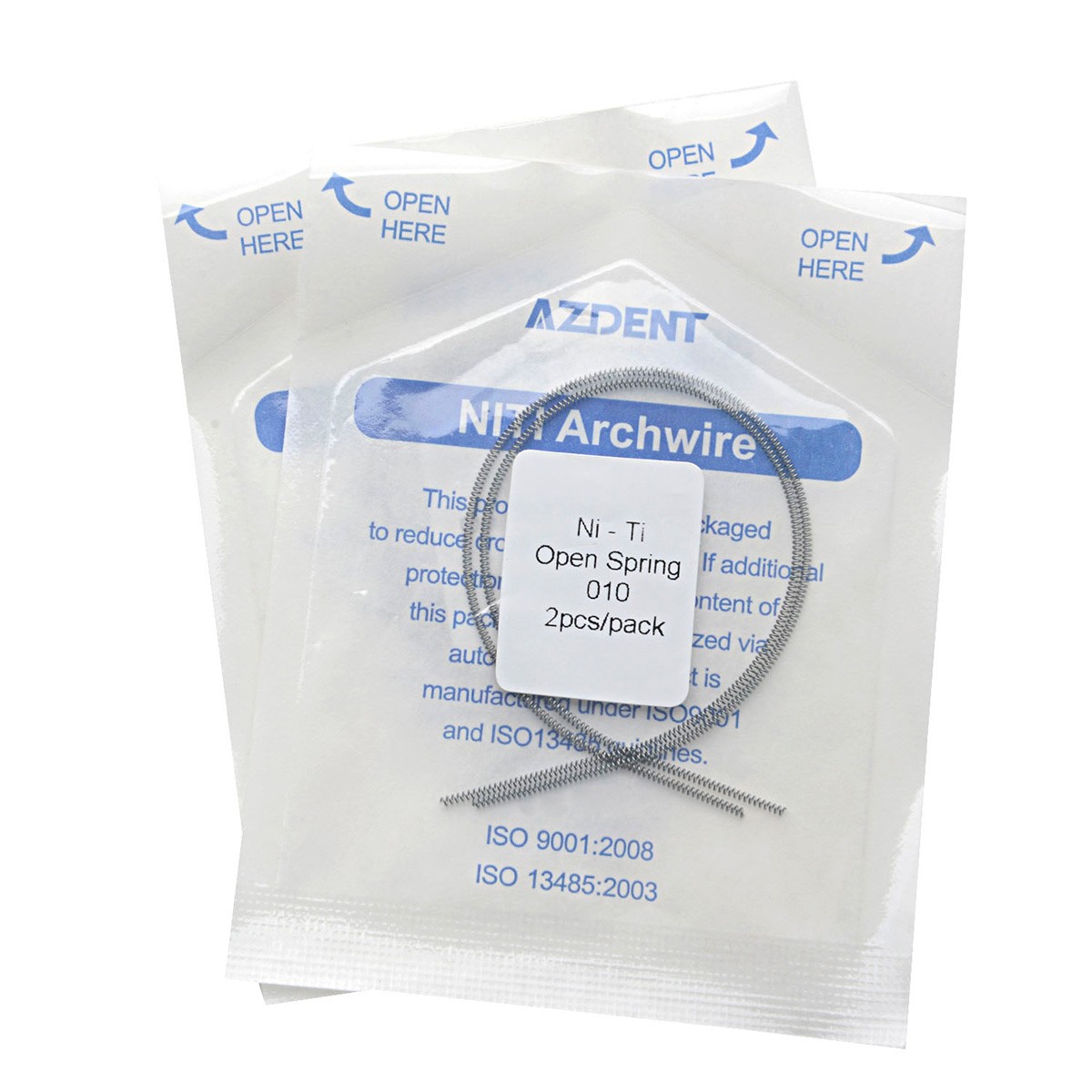 AZDENT Dental Orthodontic NTIT Alloy Open Coil Springs 0.010*180mm/0.012*180mm