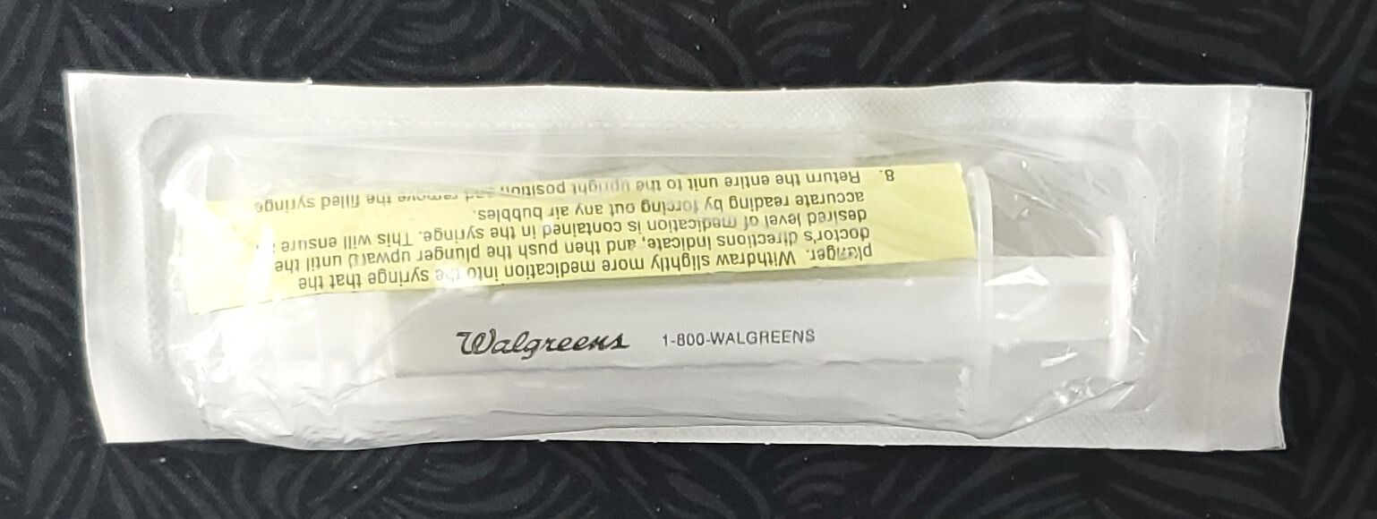 Walgreens Equate Oral Syringe, 2 Tsp / 10 ML (Plunger Plastic Medical Dosing)