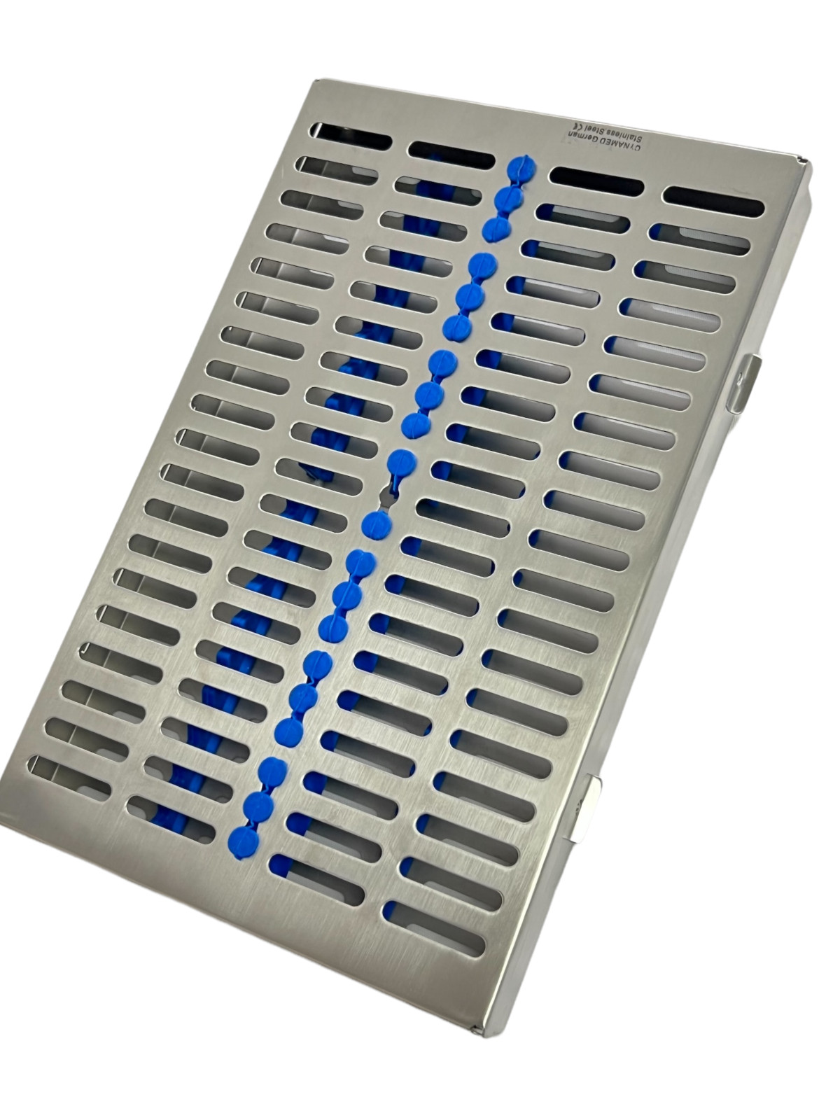 Large Sterilization Cassette for 20 Instruments with Blue Silicone Inserts (1pc)