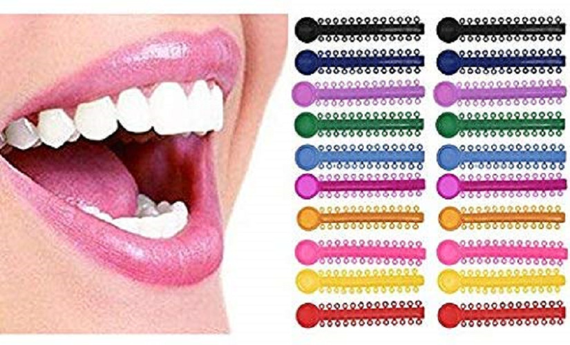 Dental Orthodontic Brackets Braces Ligature Ties Super Elastic Rubber Bands