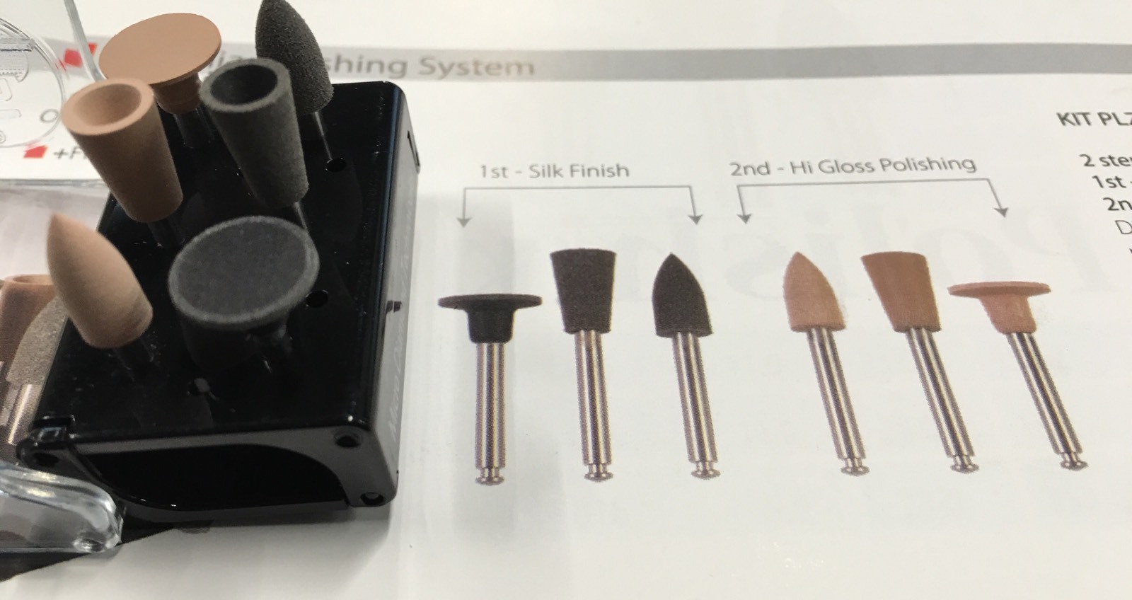 1Set/6pcs Zirconia Polishing system Multi-use 2 Step Autoclavable Kit #PLZ