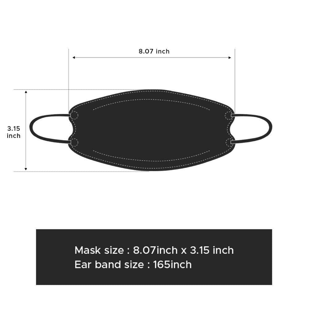 [40 Packs] Black All Keeper KF94 Face Mask 4-Layers Filter USA Seller