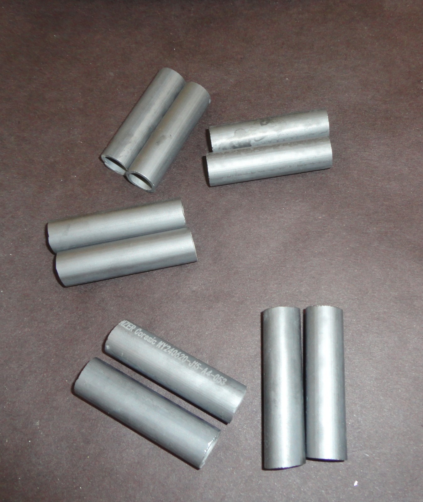 LOT OF TWO 2″ LONG HEXOLOY SILICON CARBIDE TUBE WIRELESS HEATING ELEMENT No. 62