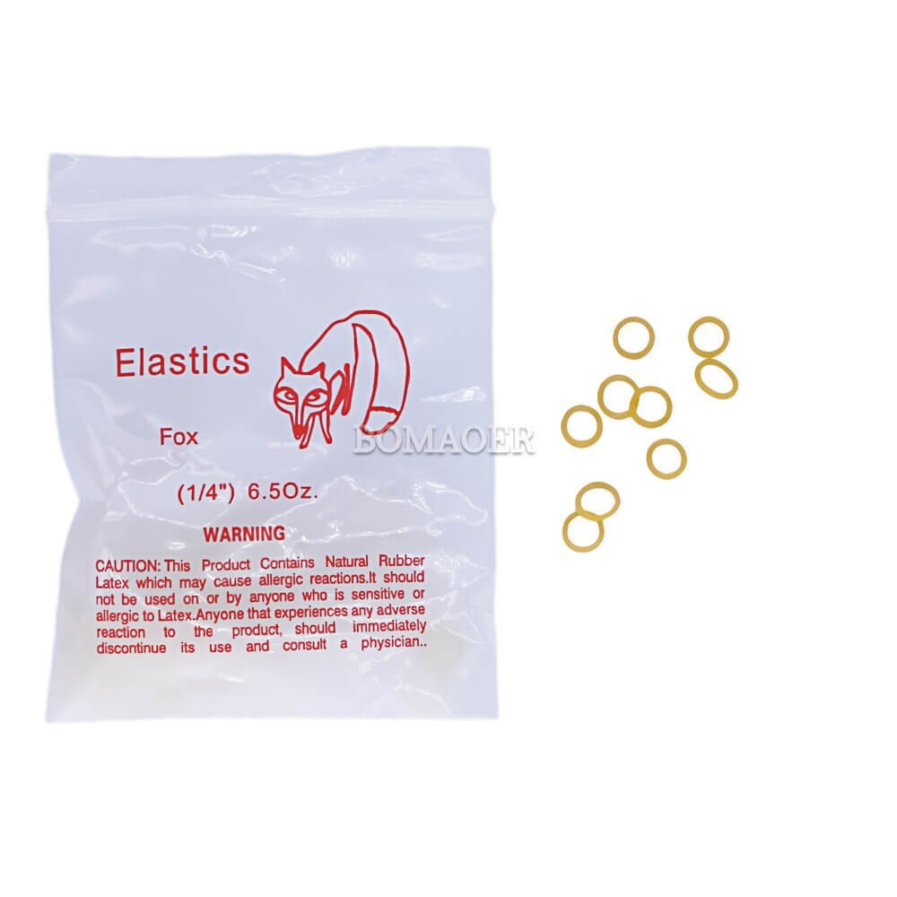 Dental Orthodontic Band Elastics Rubber Bands 1/4″ 6.5OZ Fox 50pcs/bag 50 bags