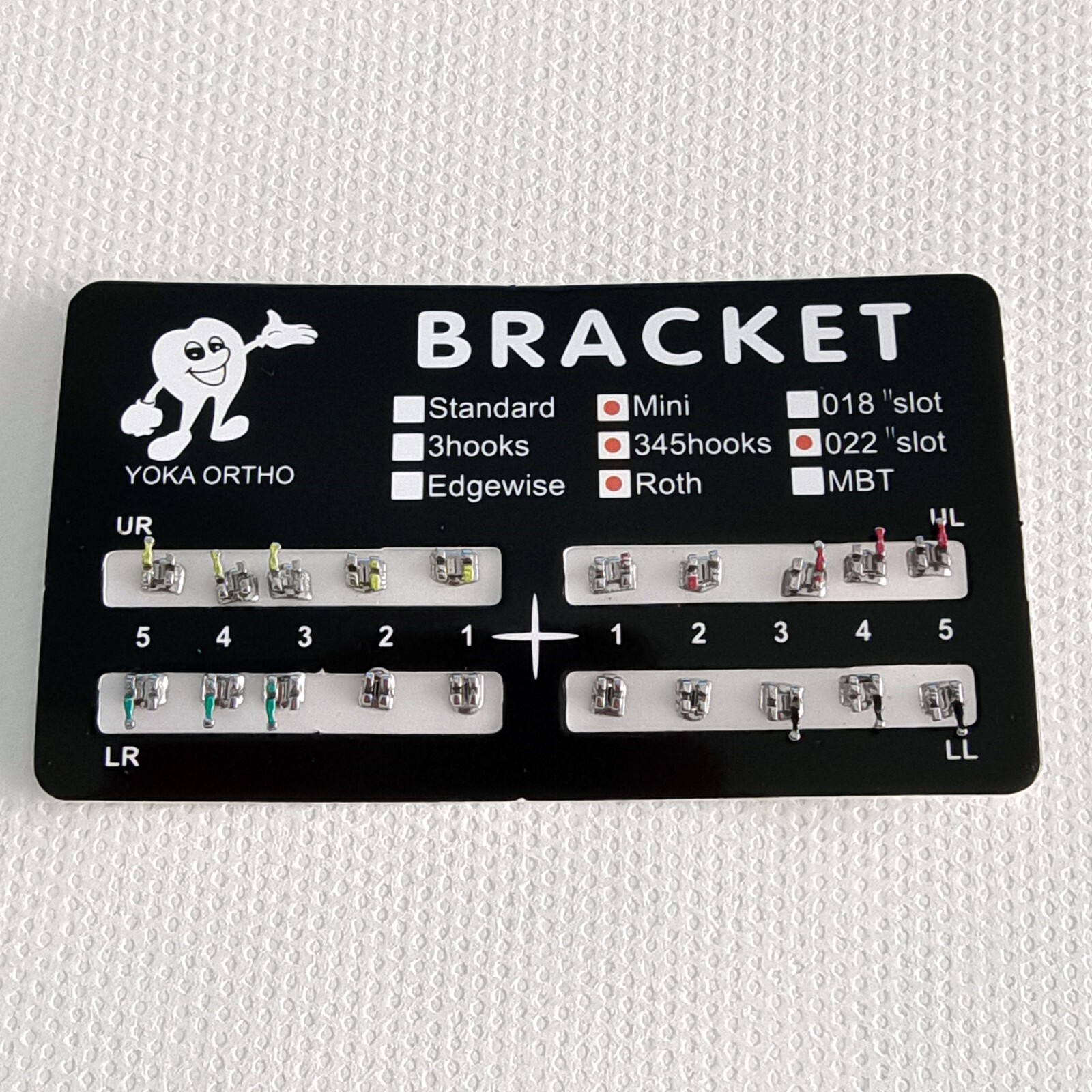 10 Packs Dental Orthodontic Metal Brackets Braces Mini Roth.022 Hooks 345