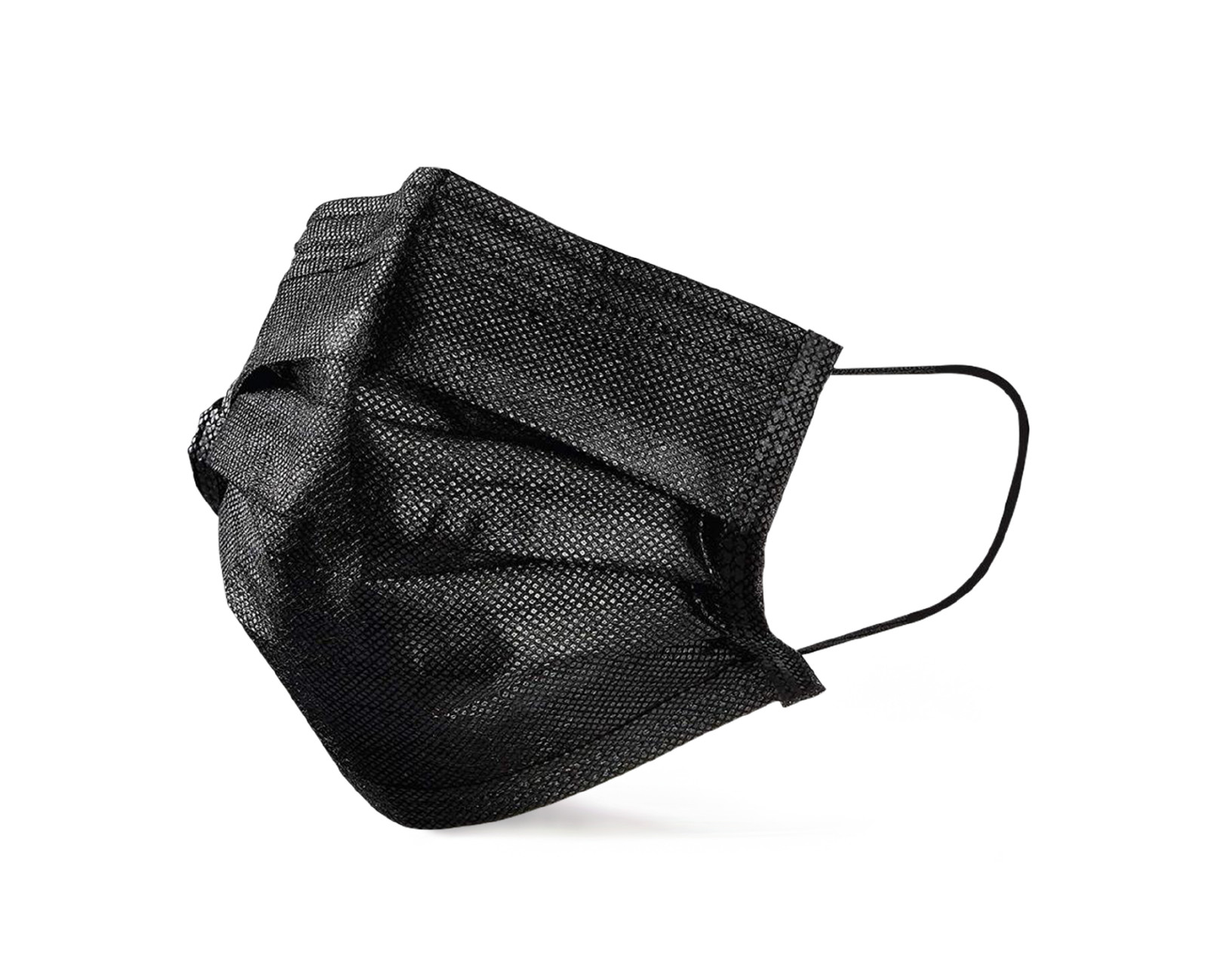 Safety [10-50 PCs] Black Disposable Face Mask 3-Ply Non Medical Surgical Adult