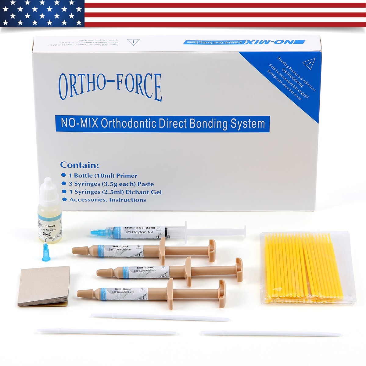 Dental Orthodontic Adhesive No-Mix Bonding Resin Light Cure Blue/no-mix Mini Kit