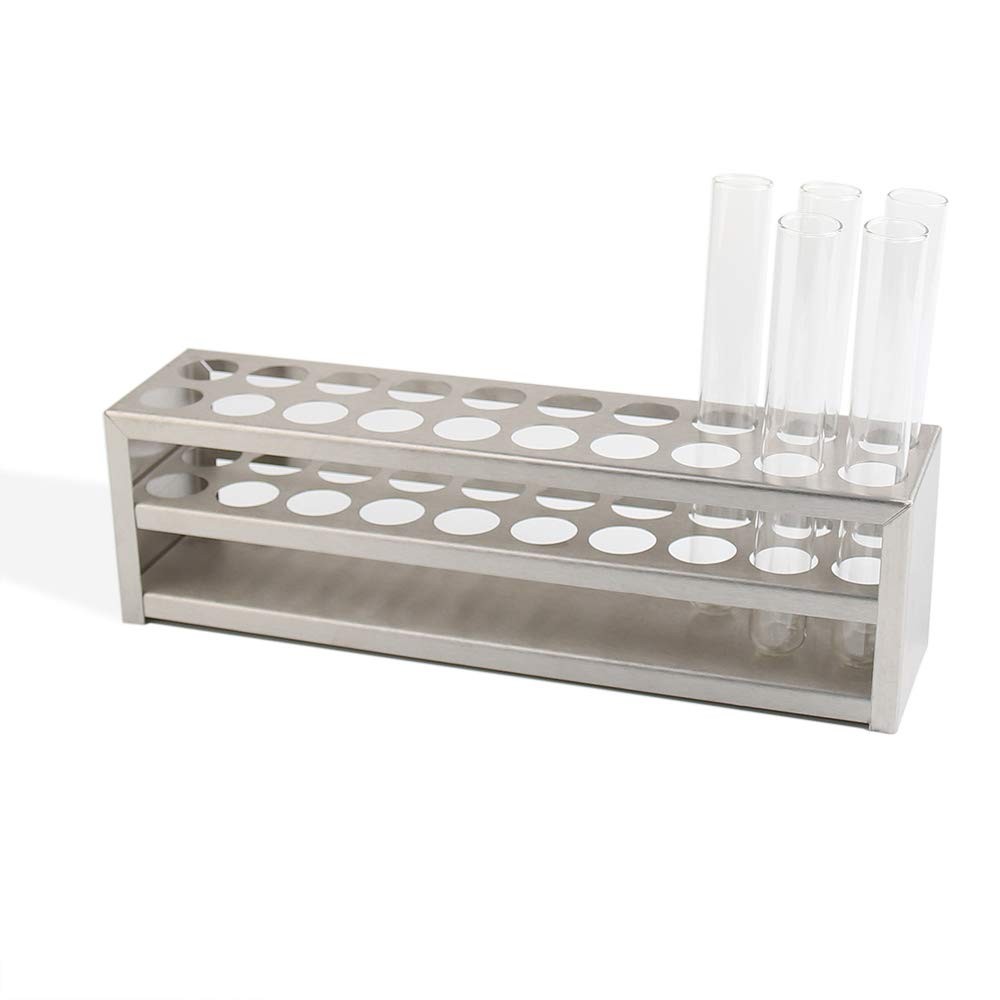 Maccx Tube Rack, Stainless Steel Material, 20Holes(2×10), Suitable for Tubes of