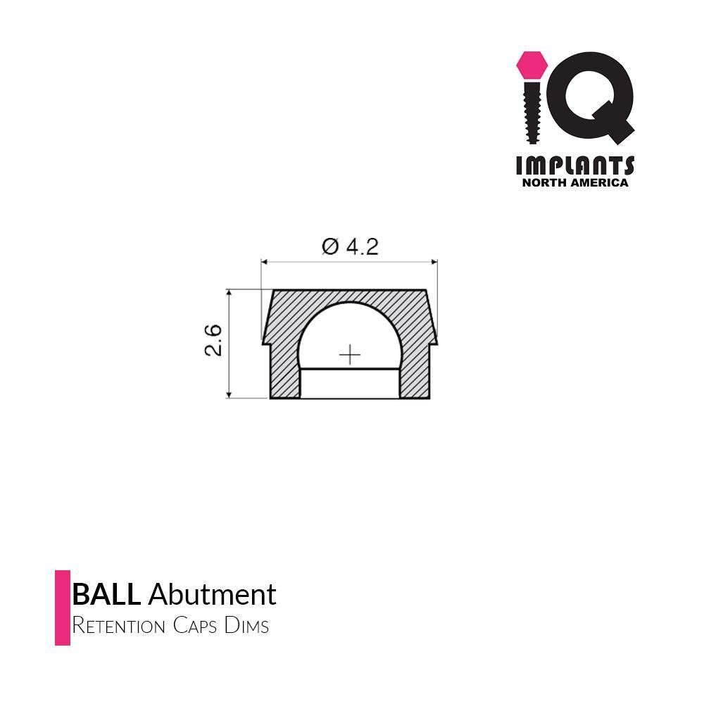 IQ USA Ball Attachment Retentive Caps Soft, Pink 1.98lbs / 900gr (4 pack)