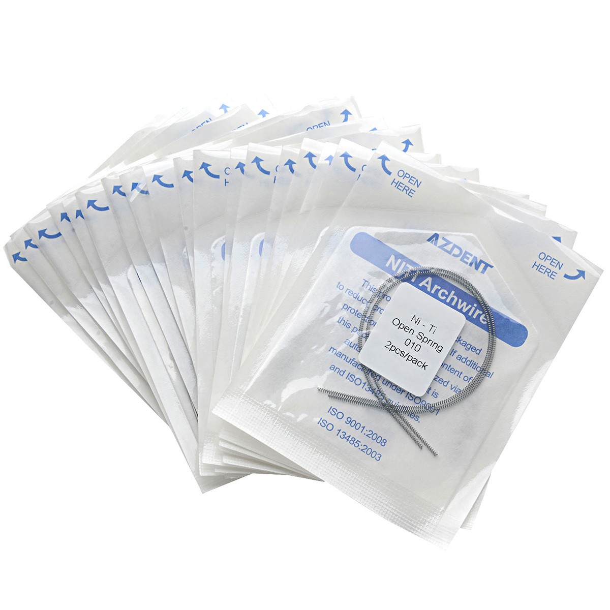 AZDENT Dental Orthodontic NTIT Alloy Open Coil Springs 0.010*180mm/0.012*180mm