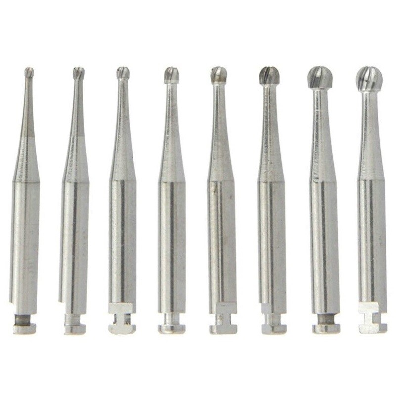 Round Carbide Burs for Slow Speed Latch RA (Choose Your Size & Qty) 22mm Clinic