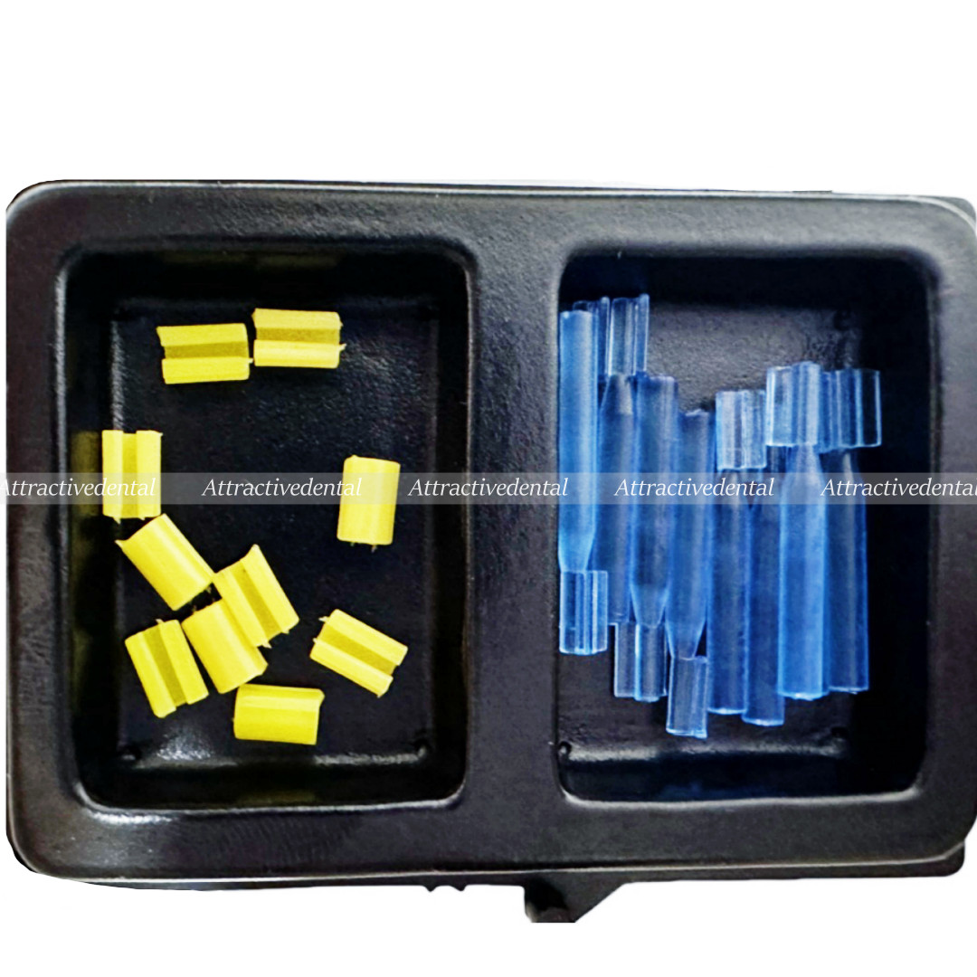 10x Dental Rider Female Yellow Riders Blue Hader Bar Attachment Denture USA