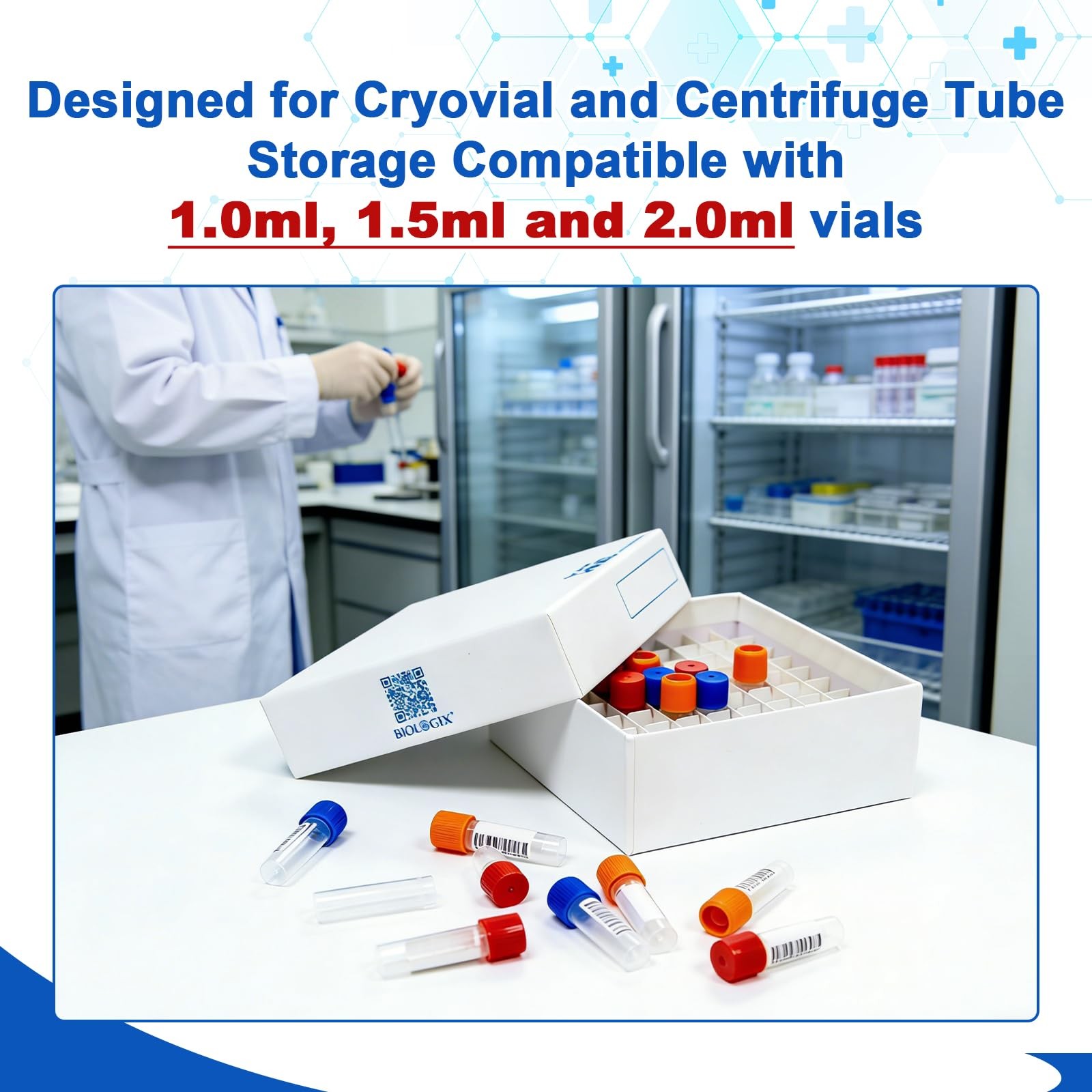 CryoKing Cardboard Cryogenic Lab Freezer Box 2 Inch 81-Well 2 in,81-well
