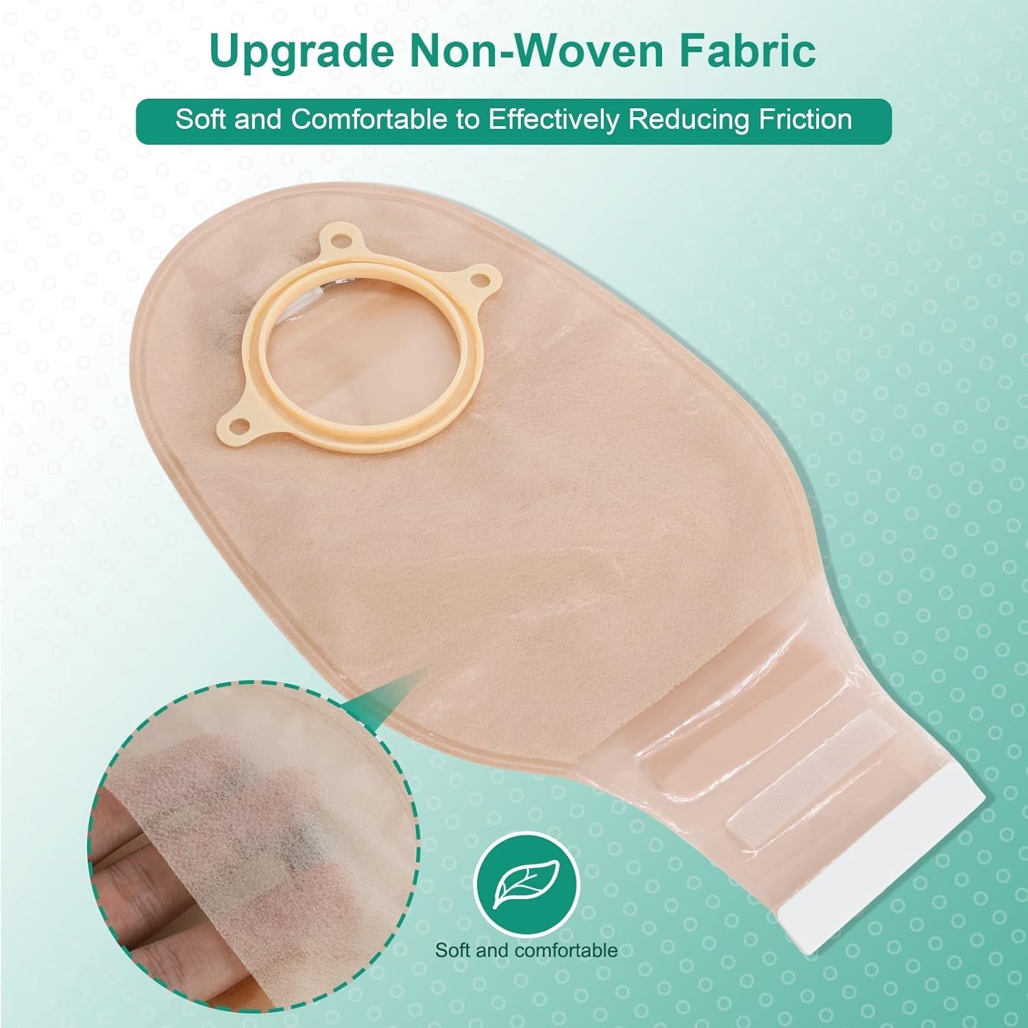 SUCONBE Ostomy Supplies, 21PCS Colostomy Bag with Hook-and-Loop Closure- 15 PCS