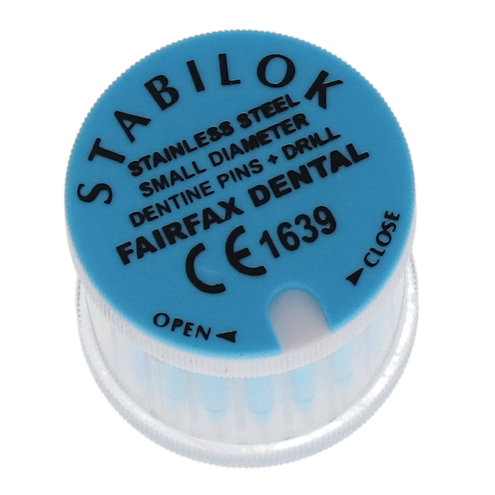Fairfax Dental 50054 Stabilok Stainless Steel Pins .021″ Blue 20/Pk
