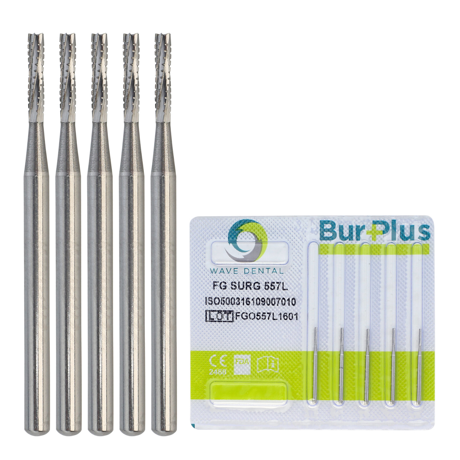 Wave Dental Carbide Burs High Speed Friction Grip 19mm Surgical FGOS FG 25mm