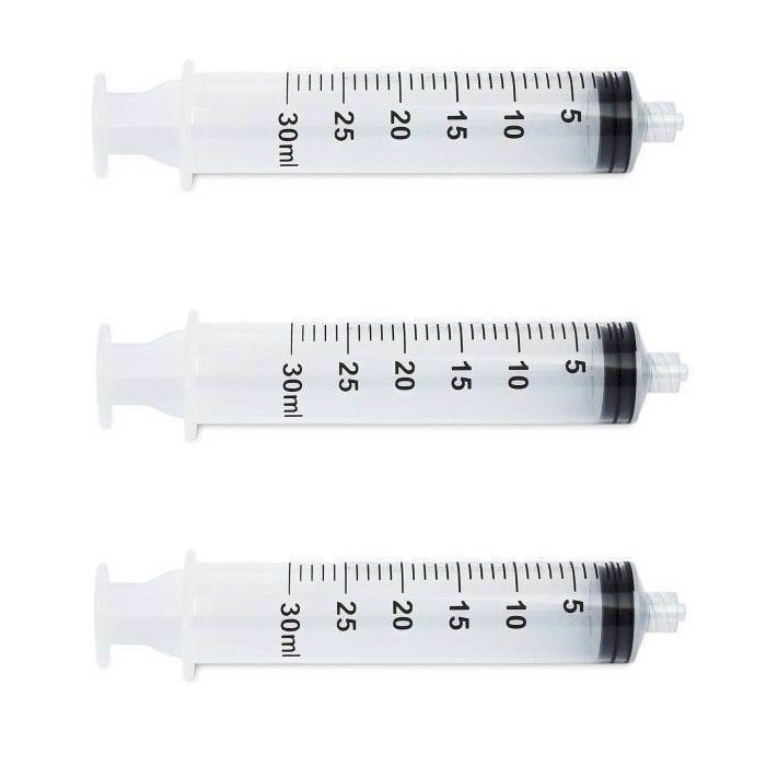 5x 30mL Syringe Luer Lock Screw-in Tip Liquid Medical Plastic Sterile 1oz/30cc