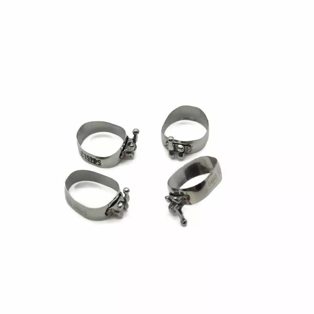 orthodontic bicuspid band pre-welded with roth brackets 4pcs/kit band size #1 -#