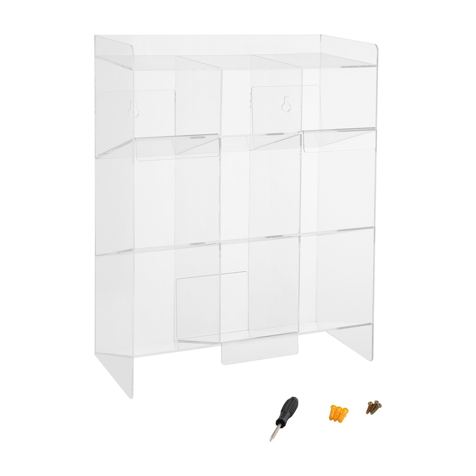 Test Tube Rack, 9 Compartment Lab Organizer, Acrylic Tube Rack, 12*5.5*16Inches