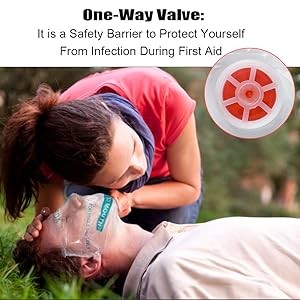 CPR Mask and PVC Disposable Gloves 20PCS for Pocket or Key chain, CPR Emergency