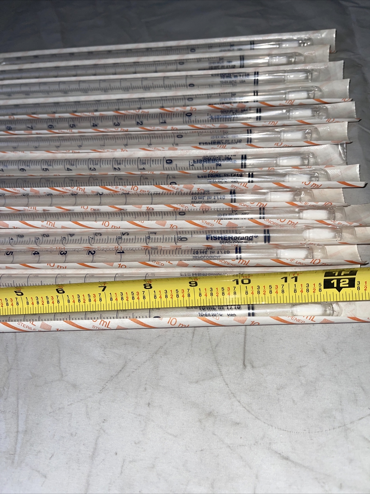 LOT of 40 NEW 10mL 1/10mL Serological Pipets FISHERBRAND