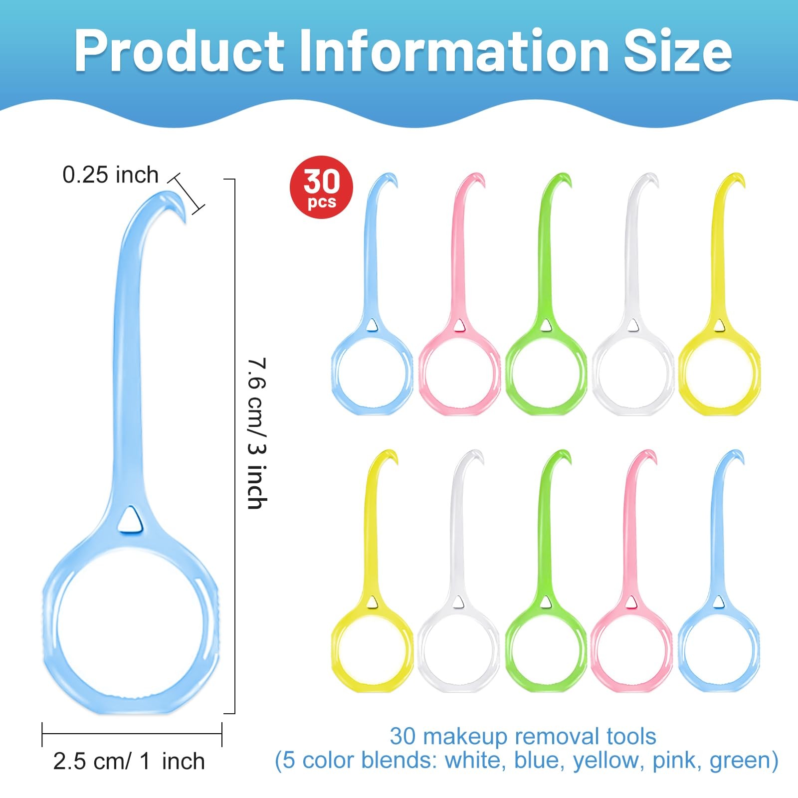 30 Pcs Dental Remover Tool Colorful Orthodontic Aligner Removal Multicolor