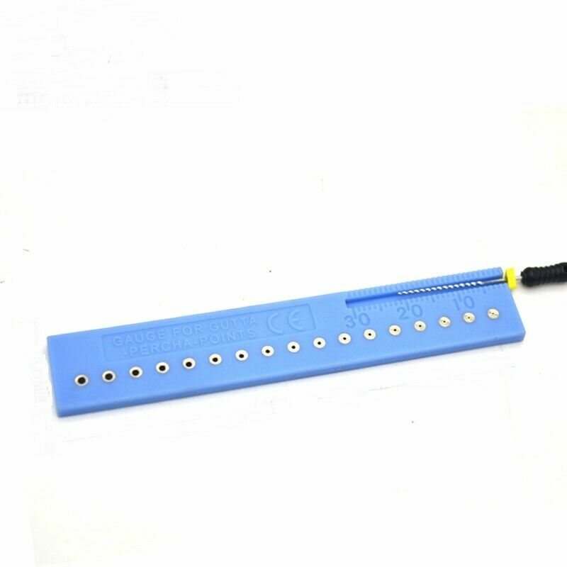 Dental Gauge Ruler Gutta Percha Point Endodontic Tool Autoclavable134℃ S.S Holes