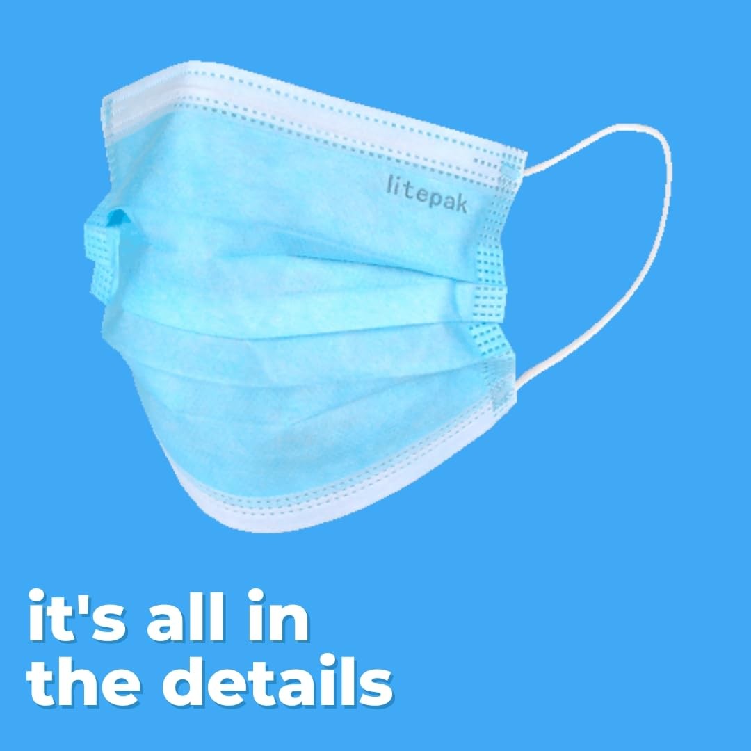 200pcs Kids Disposable Face Masks – 3 Ply 200 Count (Pack of 1), Blue
