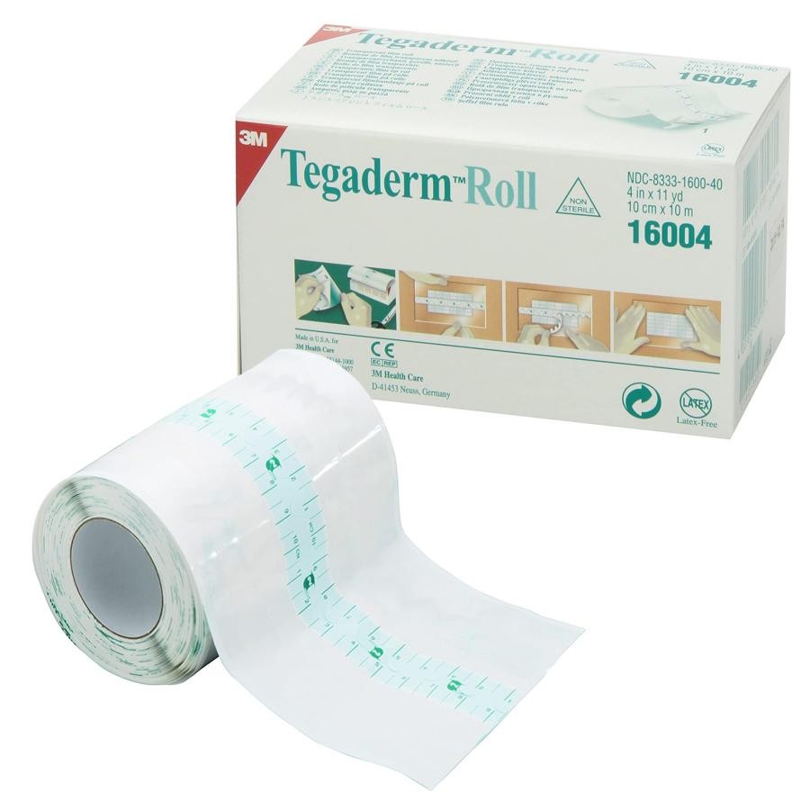 3M Tegaderm Transparent Film Dressing Roll 4″ x 11 Yd Adhesive/Film NonSterile 1