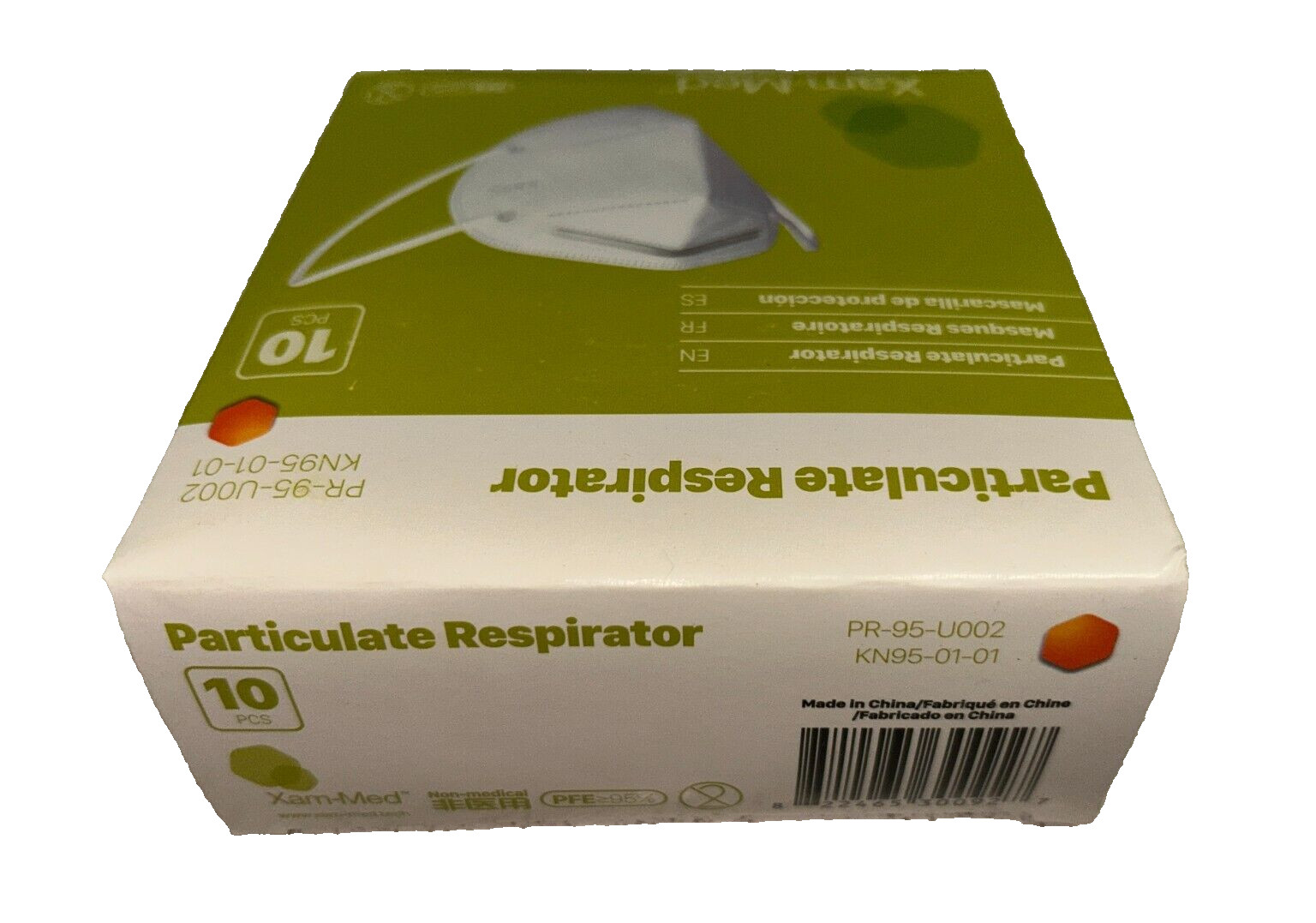 20 New Xam-Med Disposable PR-95-U002 / KN95-01-01 Particulate Masks PFE ≥ 95%
