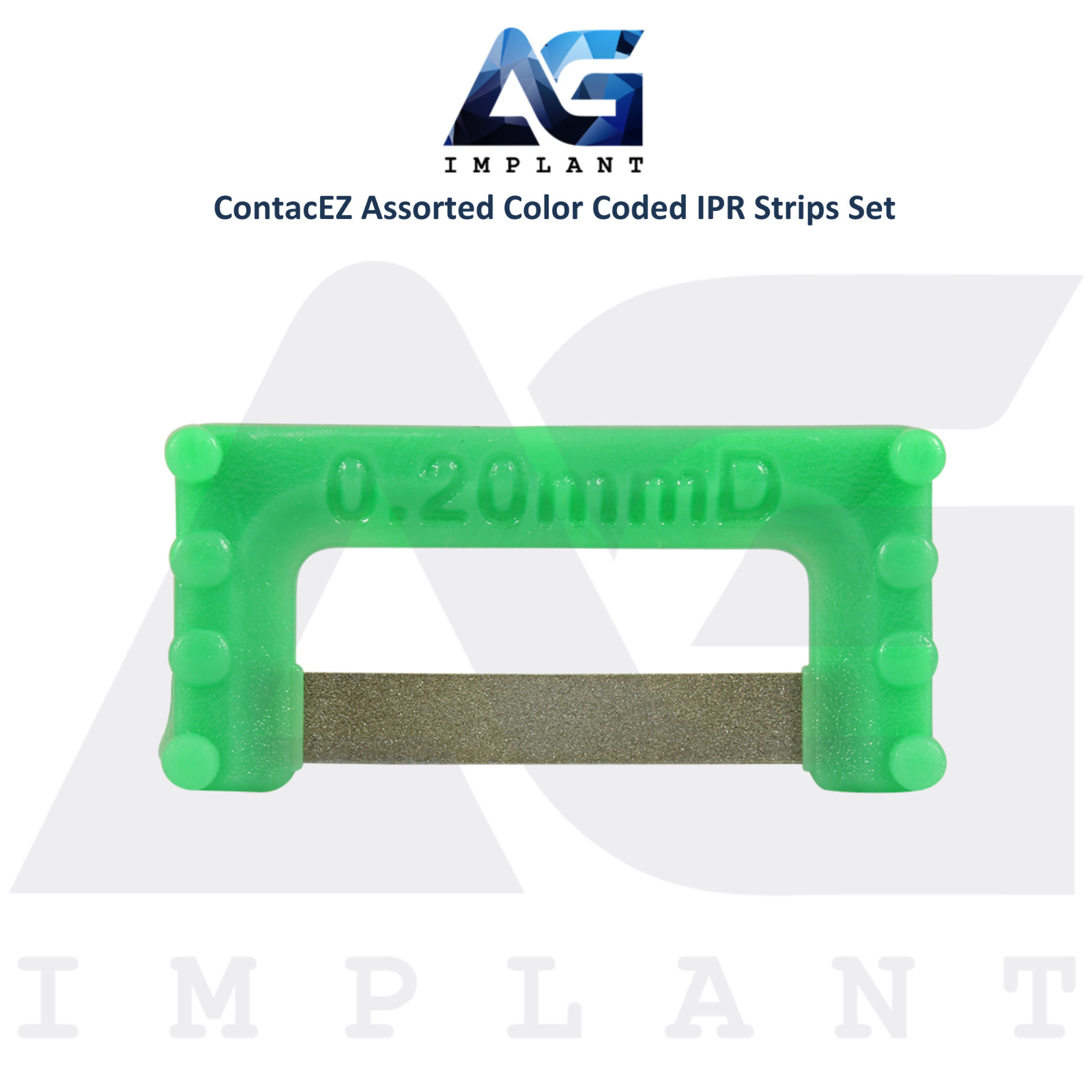 Assorted Color Coded Flexible Diamond Coated IPR Strips Set Stainless Steel