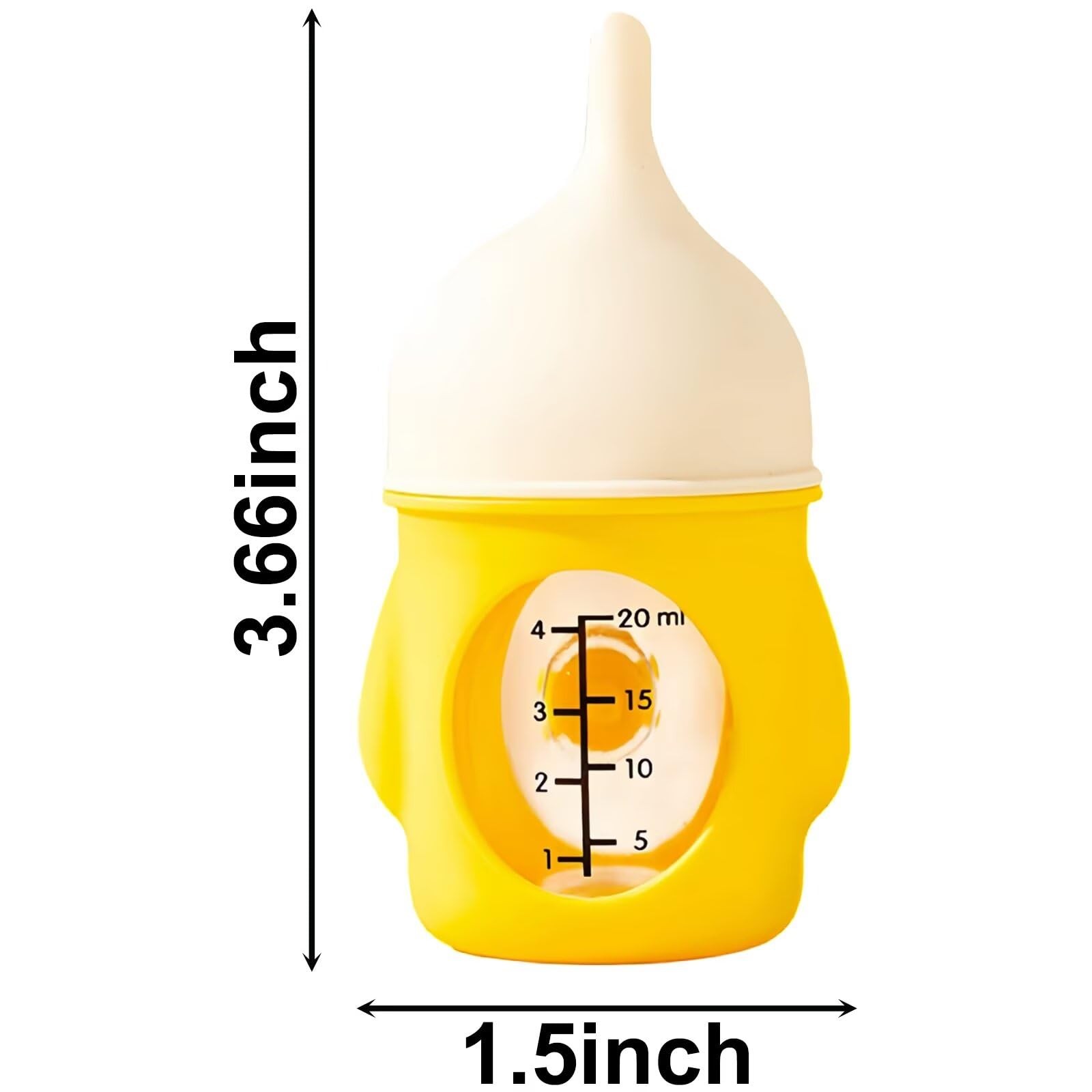 Pet Nursing Bottle, Yellow Animal Feeding Bottles 1 Count (Pack of 1),