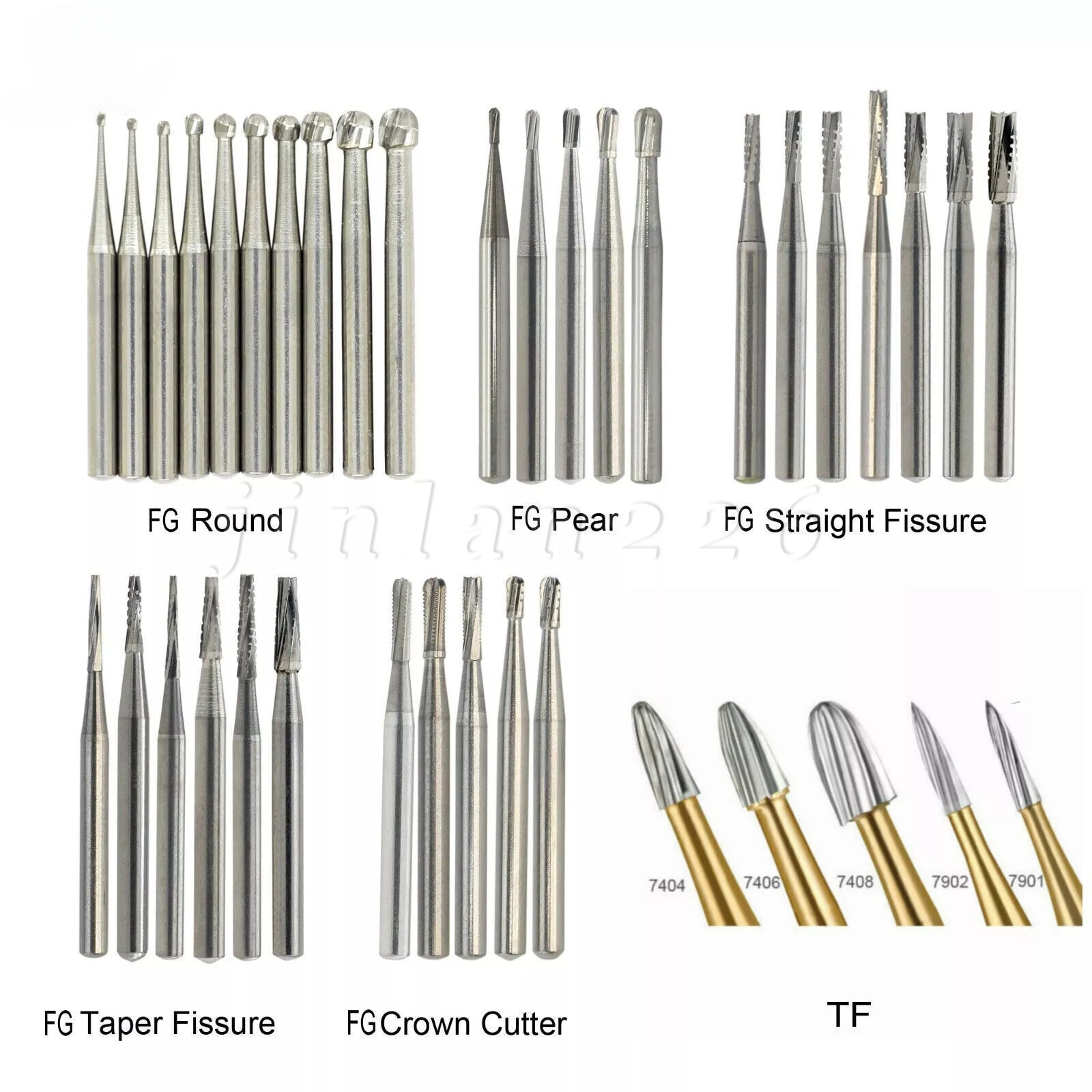 Dental Round Tungsten Carbide FG RA Bur For (Surgical) High Speed Handpiece