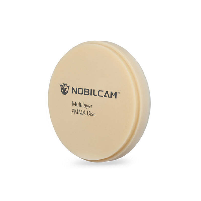 HUGE NOBILCAM Dental Multilayer PMMA Disc CAD/CAM Block, 98mm, 95mm