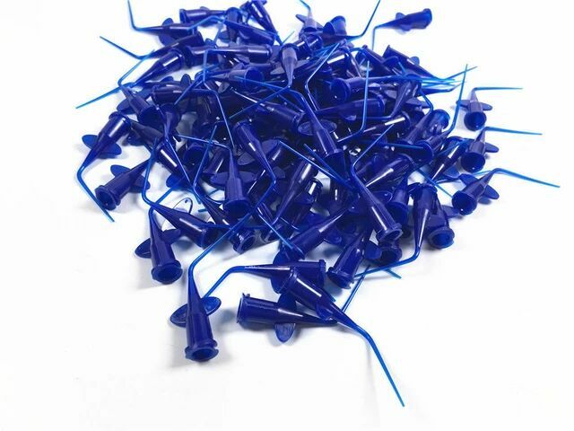 Dental Endodontic Disposable Syringe Irrigation Tip Clear/Blue/Black 100pcs/Pack