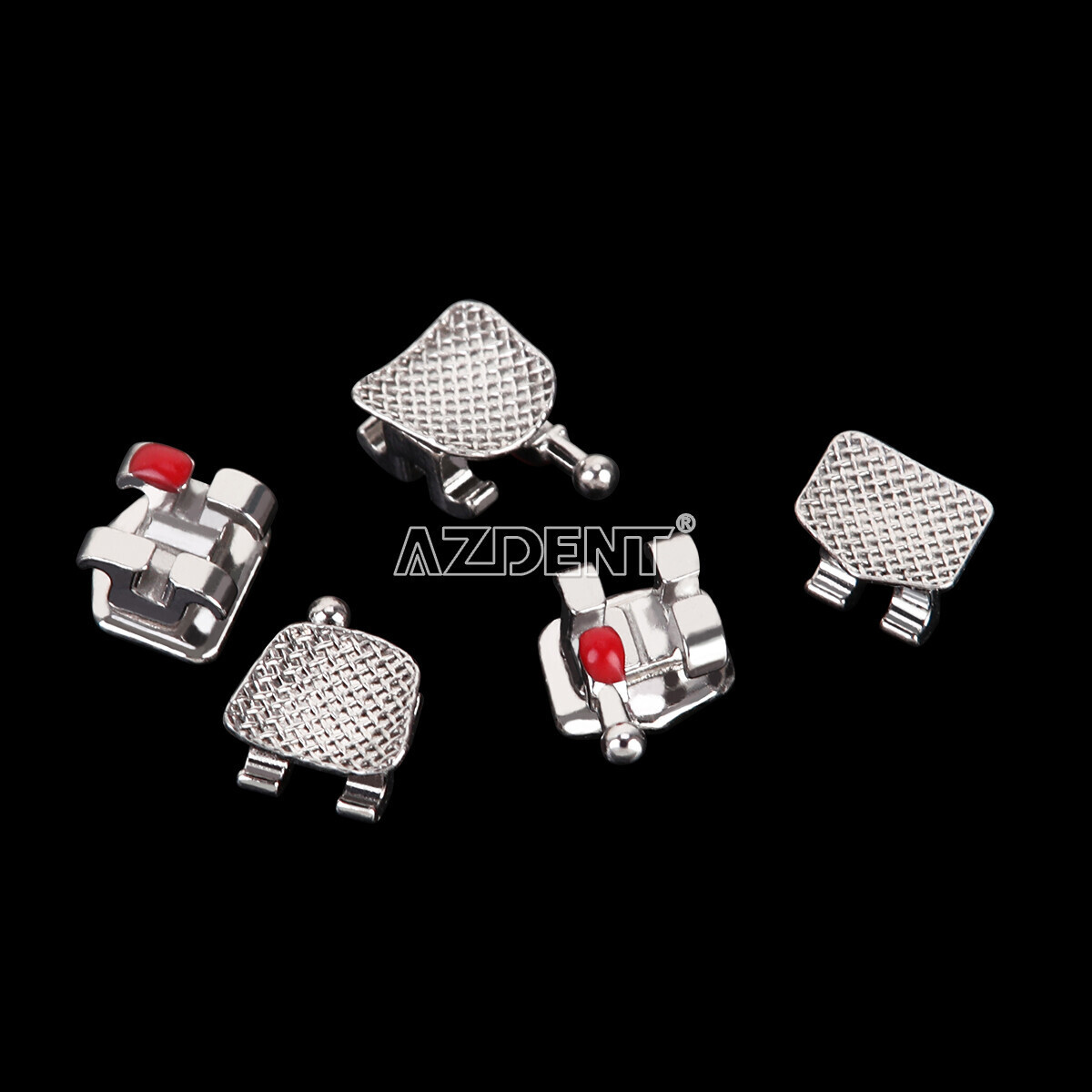 AZDENT Dental Orthodontic Metal Brackets Braces Mini Roth 0.022 Hook3/Hook345