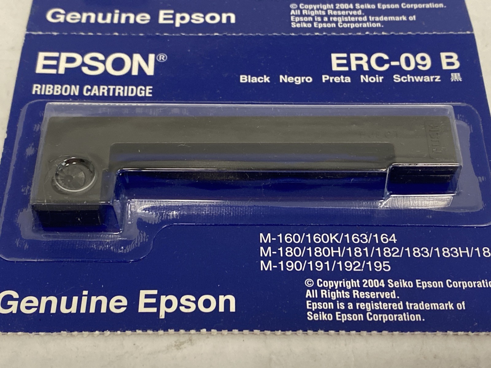 (2) EPSON ERC-09B Black Printer Ribbon Cartridges M160/180/190/191G/163/164/181/
