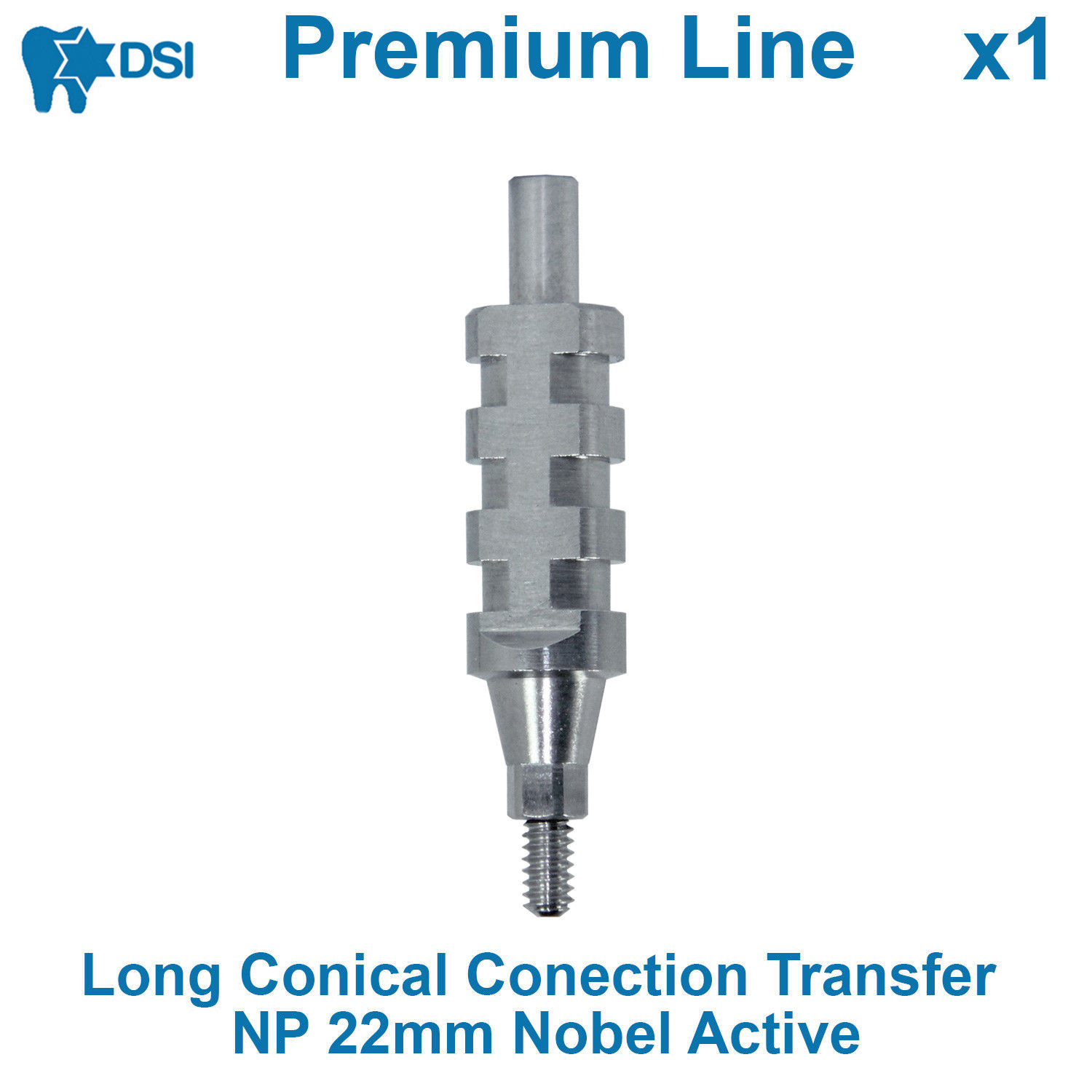 Dental Impression Open Tray Transfer Conical Nobel Active NP 22 mm
