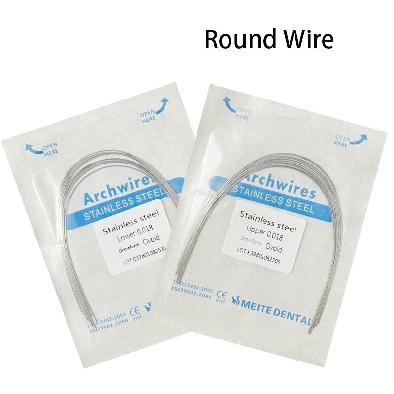 100Pc Dental Ortho S.S Arch Wire Round Rectangular Stainless Steel Wires Ovoid
