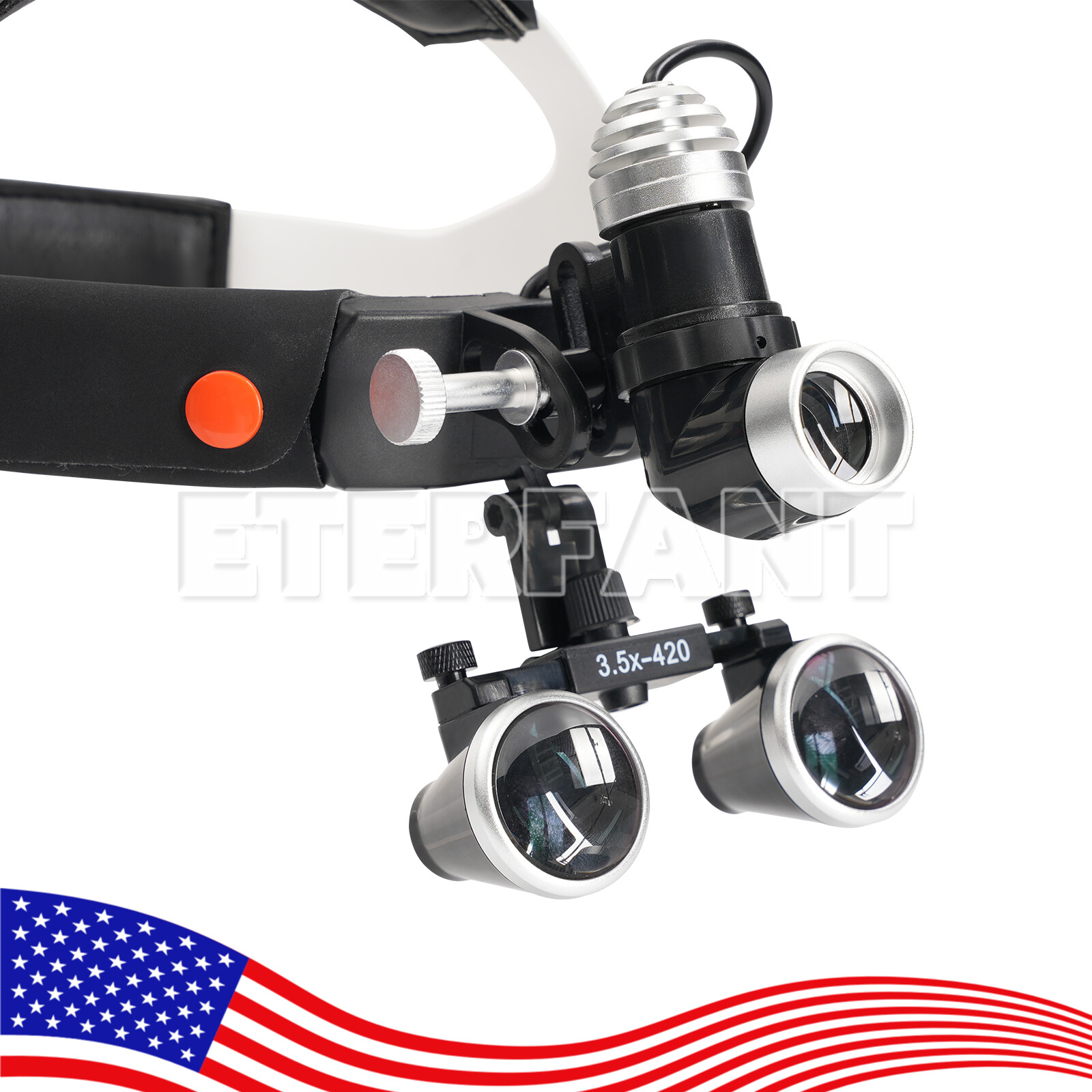 ETERFANT Dental 5W LED Lightweight Silicone Headlig Lamp/3.5X Headband Magnifier