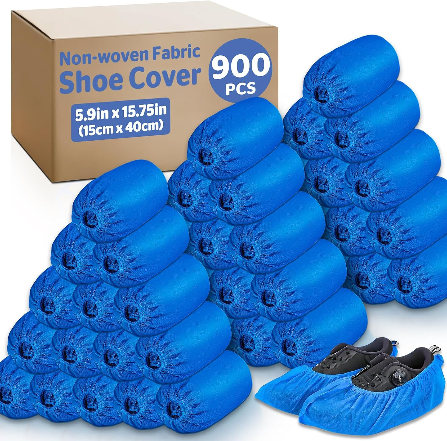 900 Pack(450 Pairs) Shoe Covers Disposable, Non-Woven Fabric Shoes Covers for In