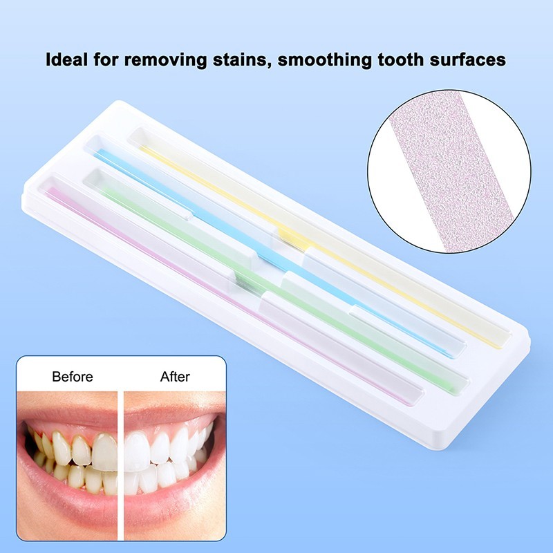 60pcs Dental Polishing Strips Polyester coated Coarse/Medium /Fine/Extra fine