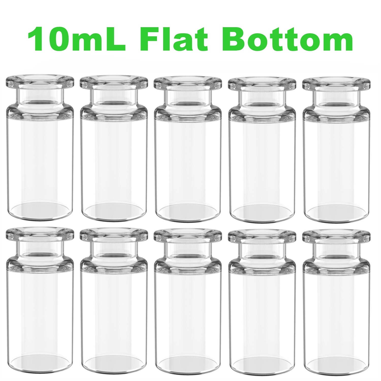 3000pcs 10ml 20mm Sample Vials Crimp Top Glass Bottle HPLC Beveled Edge Top ASTM