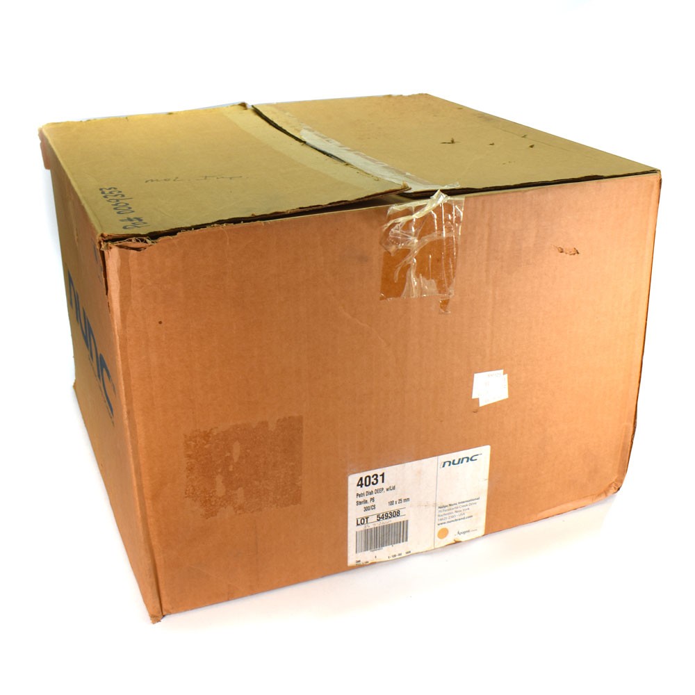 (Lot 250) NEW Nunc 4031 Petri Dish Sterile Polystyrene 100mm x 25mm Disposable